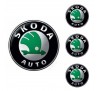 Logo na stredy kolies - živicové 4ks - Škoda staré logo