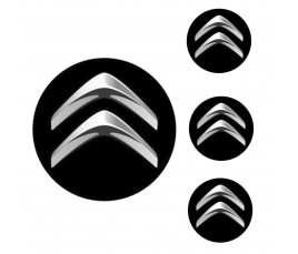 Logo na stredy kolies - živicové 4ks - CITROEN 50mm