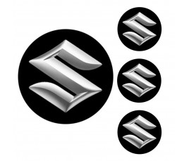 Logo na stredy kolies - živicové 4ks - SUZUKI 50mm