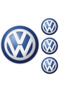 Logo na stredy kolies - živicové 4ks - VW modré 55mm
