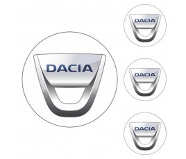 Logo na stredy kolies - živicové 4ks - DACIA 55mm