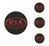 Logo na stredy kolies - živicové 4ks - KIA Černé 55mm