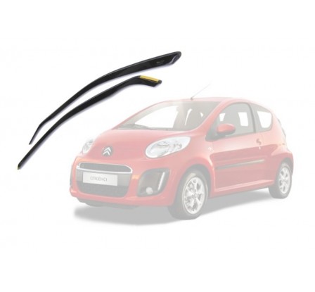 Deflektory přední - protiprůvanové plexi kompatibilní pro Citroen C1 5D 2005 - 2014