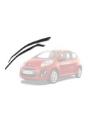 Deflektory přední - protiprůvanové plexi kompatibilní pro Citroen C1 5D 2005 - 2014
