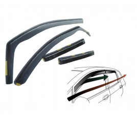 Ofuky přední + zadní - protiprůvanové plexi kompatibilní pro BMW S-3 combi (E91) 5D 2005 - 2012
