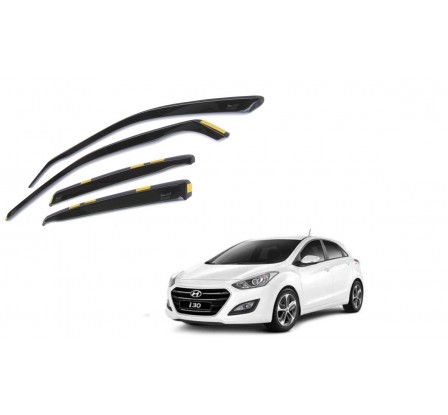 Ofuky přední + zadní - protiprůvanové plexi kompatibilní pro Hyundai i30 5D 2012 - 2017