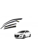 Ofuky přední + zadní - protiprůvanové plexi kompatibilní pro Hyundai i30 5D 2012 - 2017