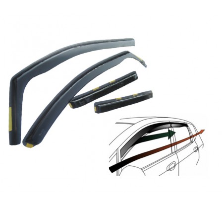 Ofuky přední + zadní - protiprůvanové plexi kompatibilní pro Hyundai i40 combi 5D 2011   →