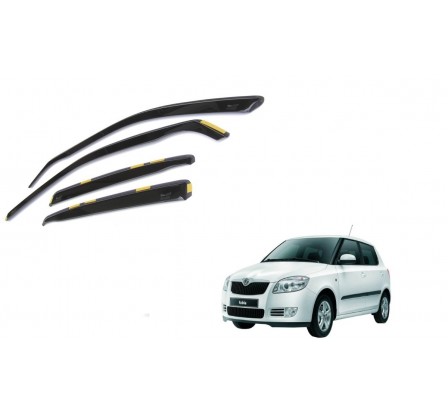 Ofuky přední + zadní - protiprůvanové plexi kompatibilní pro Škoda Fabia HTB II 4D 2007 - 2014