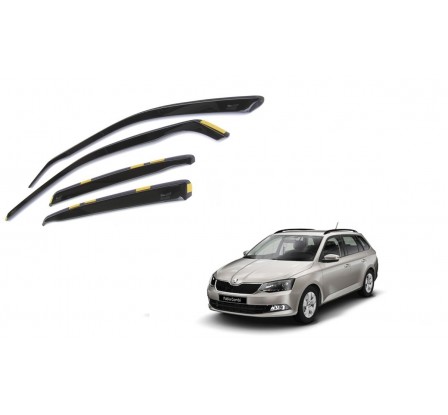 Ofuky přední + zadní - protiprůvanové plexi kompatibilní pro Škoda Fabia Combi III 5D 2014  →