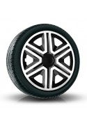 Poklice kompatibilní na auto Mercedes 14" Action Bielo - Černé 4ks