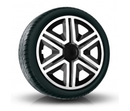 Poklice kompatibilní na auto Citroen 15" Action Bielo - Černé 4ks