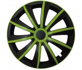 Poklice kompatibilní na auto Hyundai 14" GRAL zeleno - černé 4ks
