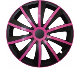 Poklice kompatibilní na auto Citroen 15" GRAL ružovo - černé 4ks