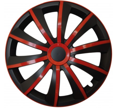 Poklice kompatibilní na auto Volkswagen 14" GRAL červeno - černé 4ks
