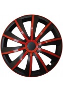 Poklice kompatibilní na auto Nissan 15" GRAL červeno - černé 4ks