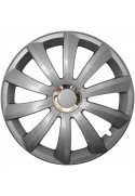 Poklice kompatibilní na auto Fiat 14" GRAL Chrome silver 4ks