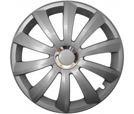 Poklice kompatibilní na auto Peugeot 14" GRAL Chrome silver 4ks