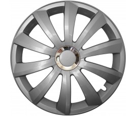 Poklice kompatibilní na auto Volvo 14" GRAL Chrome silver 4ks