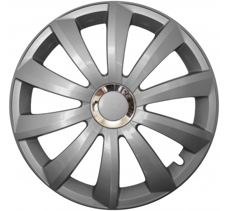 Poklice kompatibilní na auto Volkswagen 15" GRAL Chrome silver 4ks