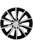 Poklice kompatibilní na auto Nissan 14" GRAL Chrome bielo-černé 4ks