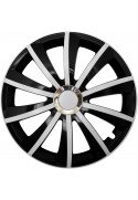 Poklice kompatibilní na auto Hyundai 15" GRAL Chrome bielo-černé 4ks