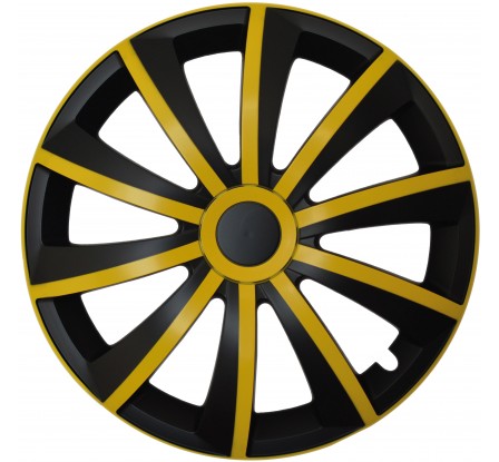 Poklice kompatibilní na auto Audi 15" GRAL žlto - černé 4ks