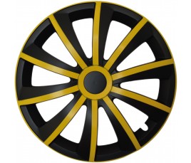 Poklice kompatibilní na auto BMW 15" GRAL žlto - černé 4ks