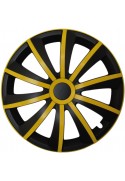 Poklice kompatibilní na auto Peugeot 15" GRAL žlto - černé 4ks