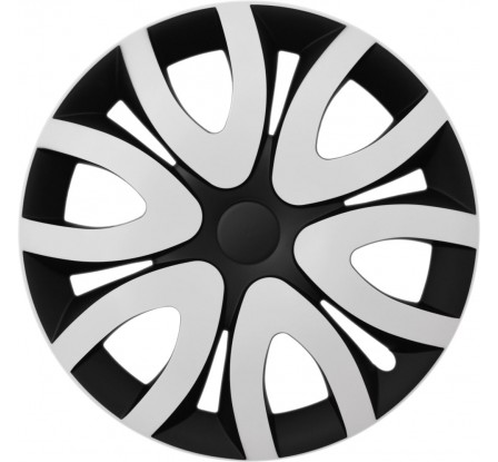Poklice kompatibilní na auto Citroen 14" MIKA bielo-černé 4ks