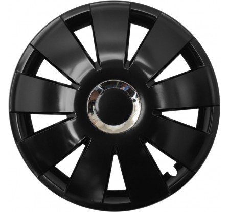 Poklice kompatibilní na auto Honda 15" Nefrytchrome černé 4ks