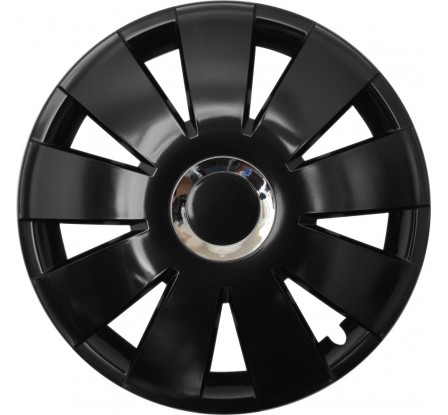 Poklice kompatibilní na auto Peugeot 15" Nefrytchrome černé 4ks