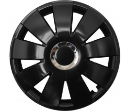 Poklice kompatibilní na auto Peugeot 16" Nefrytchrome černé 4ks
