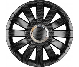 Poklice kompatibilní na auto Dacia 15" ONYX karbonové 4ks