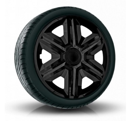 Poklice kompatibilní na auto Peugeot 14" Action Černé 4ks