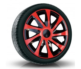 Poklice kompatibilní na auto Subaru 15" DRACO Červeno-černé 4 ks