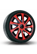 Poklice kompatibilní na auto Alfa Romeo 16" DRACO Červeno-černé 4 ks