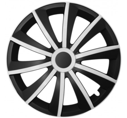 Poklice kompatibilní na auto Citroen 14" GRAL bielo-černé 4ks
