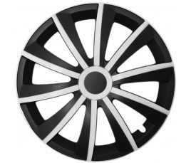 Poklice kompatibilní na auto Volkswagen 14" GRAL bielo-černé 4ks
