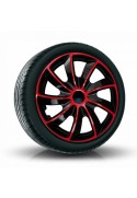 Poklice kompatibilní na auto Volkswagen 16" QUAD červeno-černé 4ks