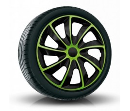 Poklice kompatibilní na auto Volkswagen 15" QUAD Zelené 4ks
