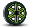 Poklice kompatibilní na auto Peugeot 15" Action Zeleno-černé 4ks