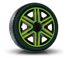 Poklice kompatibilní na auto Suzuki 15" Action Zeleno-černé 4ks