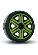 Poklice kompatibilní na auto Volkswagen 15" Action Zeleno-černé 4ks