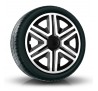 Poklice kompatibilní na auto Volkswagen 16" Action Bielo - Černé 4ks