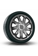 Poklice kompatibilní na auto Skoda 15" DRIFT Grafitové 4ks