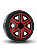Poklice kompatibilní na auto Volvo 17" Action Červeno - Černé 4ks