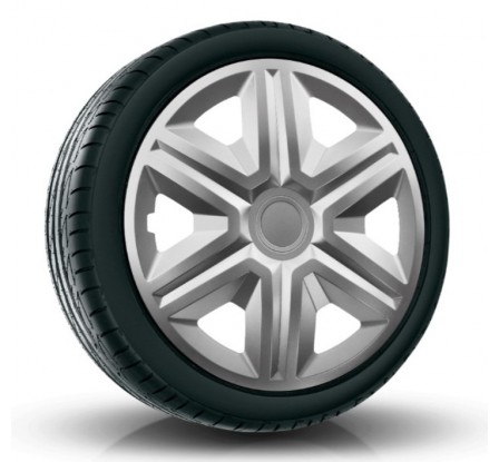 Poklice kompatibilní na auto Peugeot 16" Action Sivé 4ks
