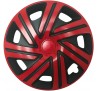 Poklice kompatibilní na auto Skoda 15" CYRKON Červeno-černé 4ks