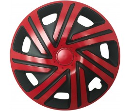 Poklice kompatibilní na auto Volkswagen 15" CYRKON Červeno-černé 4ks